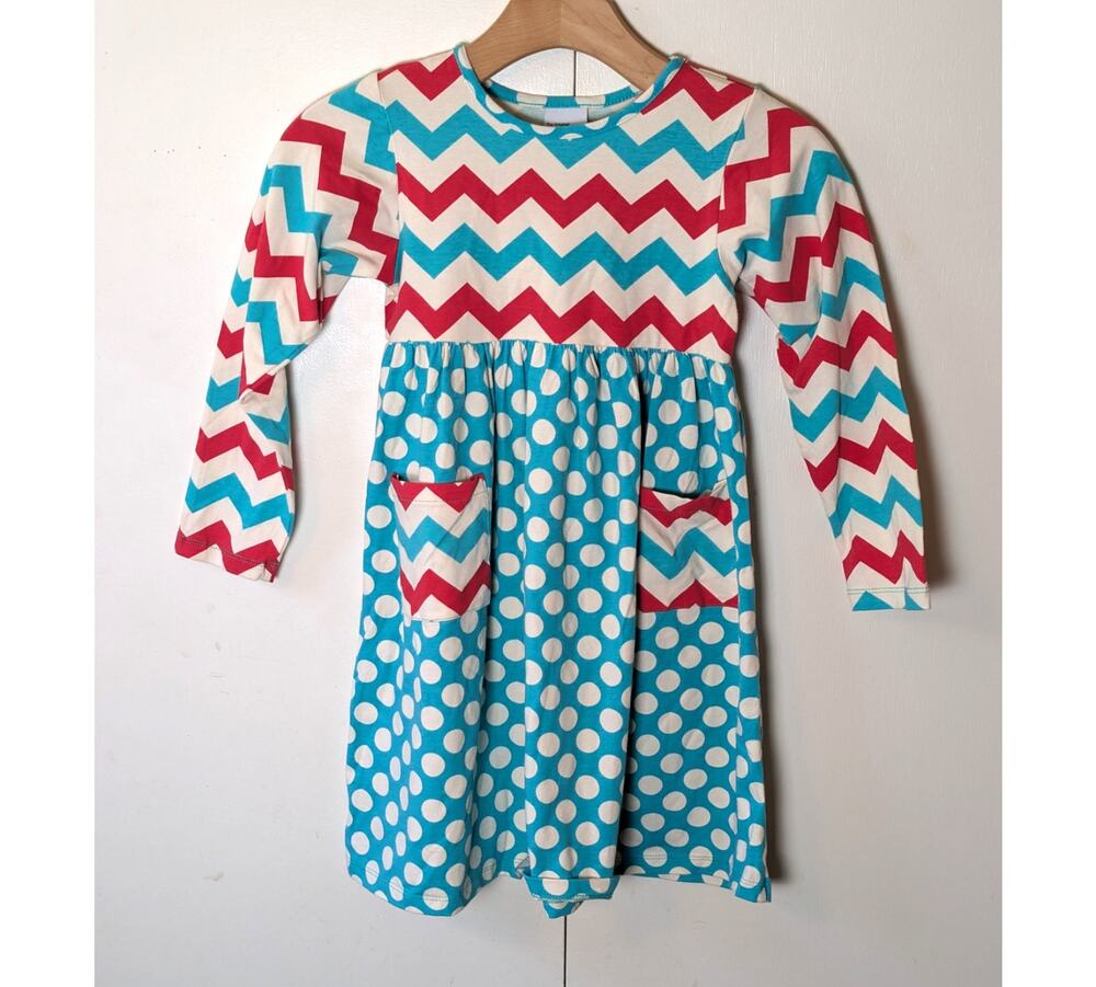 The Original Flap Happy Chevron Polka Dot Dress